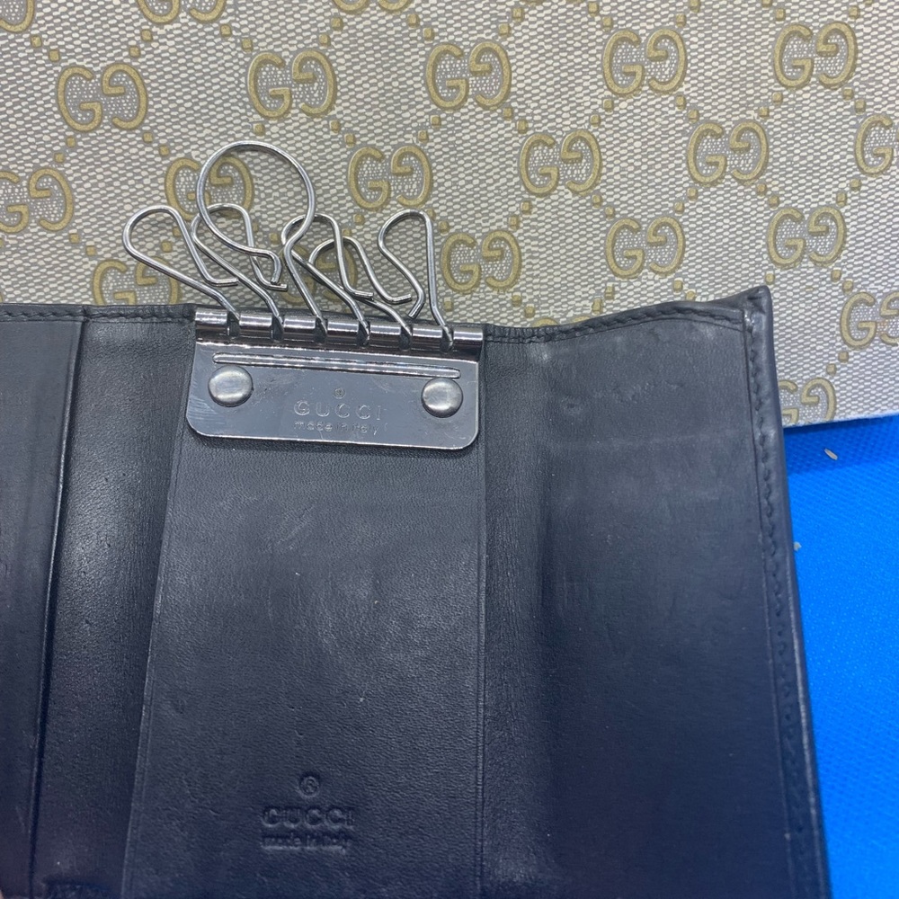 Ultra RareGucci Vintage‎ Beige and Black key holder wallet - Picture 7 of 16